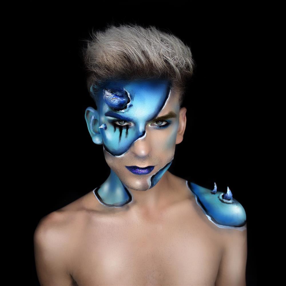 Blue Devil Halloween Makeup
